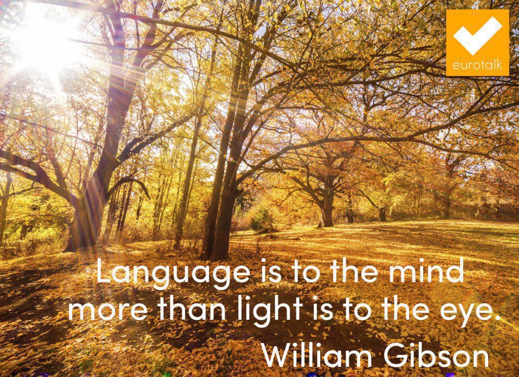 "Language is to the mind more than light is to the eye." William Gibson