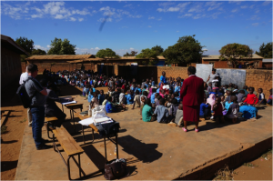 Learning Centre under construction at Ngwenya school, Lilongwe, Malawi